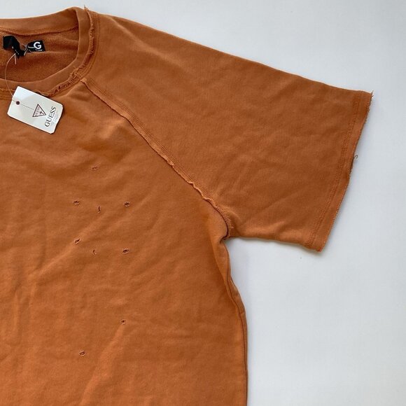 G. By Guess Men’s T-Shirt Loose Fit Zip Pockets W/ Holes All-Over Size XL - Picture 3 of 7